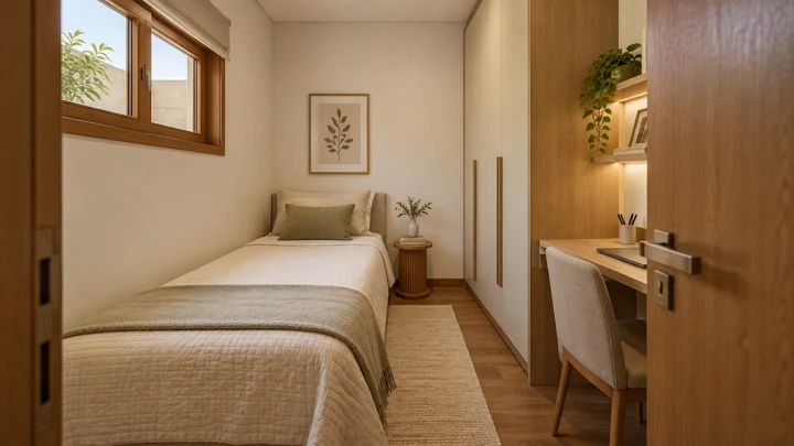 Quarto solteiro do subsolo — Projeto F.J.
