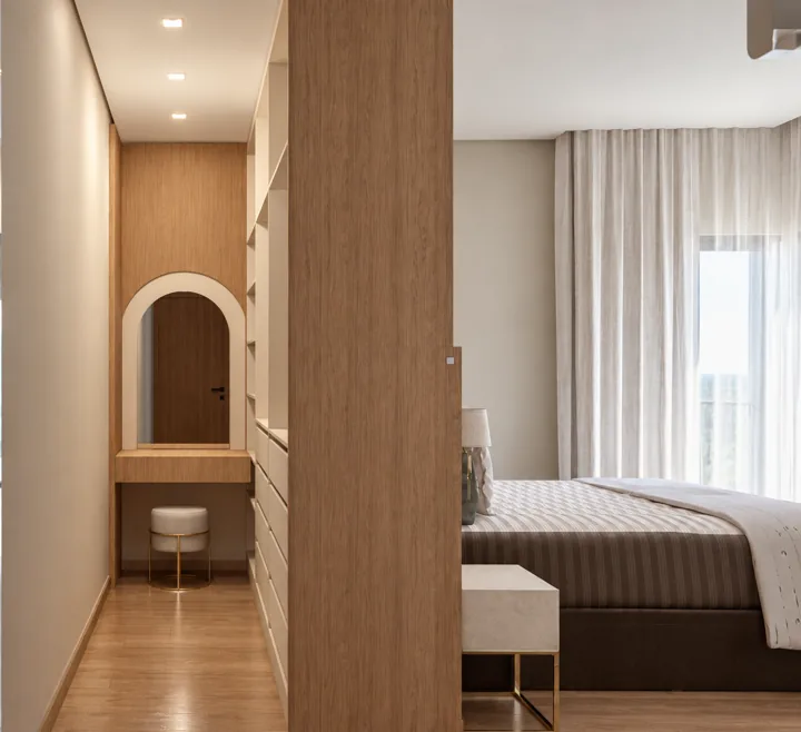 Suíte — acesso ao closet — Projeto Y&P