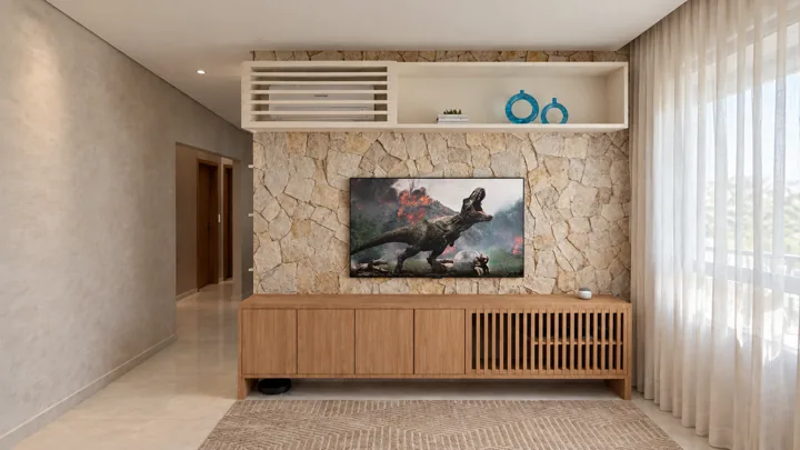 Sala — painel de TV — Projeto Y&P